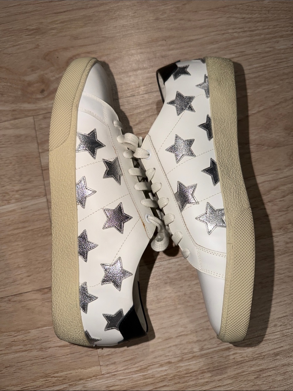 YSL Sneakers - Silver Stars
